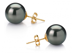 12-13mm Di Tahiti Orecchini en Nero