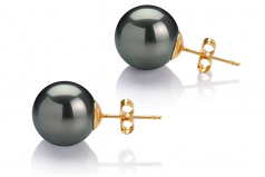 12-13mm Di Tahiti Orecchini en Nero
