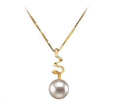 6-7mm Akoya Giapponese Pendente en Greta Bianco