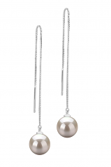 8-9mm di Perle Acqua Dolce Orecchini en Dottie Bianco