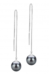8-9mm di Perle Acqua Dolce Orecchini en Dottie Nero