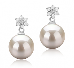 8-9mm di Perle Acqua Dolce Orecchini en Wilma Bianco