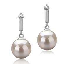 8-9mm di Perle Acqua Dolce Orecchini en Aoife Bianco