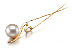 8-9mm Akoya Giapponese Pendente en Dionne Bianco