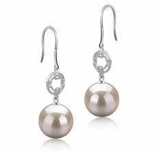 10-11mm di Perle Acqua Dolce Orecchini en Adelle Bianco