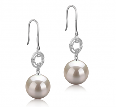 10-11mm di Perle Acqua Dolce Orecchini en Adelle Bianco