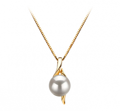 6-7mm Akoya Giapponese Pendente en Dinah Bianco