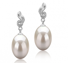 9-10mm di Perle Acqua Dolce Orecchini en Deborah Bianco