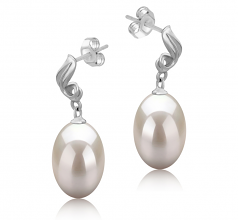 9-10mm di Perle Acqua Dolce Orecchini en Deborah Bianco