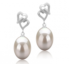 9-10mm di Perle Acqua Dolce Orecchini en Laura Bianco