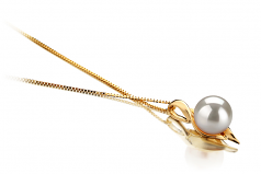 6-7mm Akoya Giapponese Pendente en Dinah Bianco