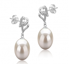9-10mm di Perle Acqua Dolce Orecchini en Laura Bianco