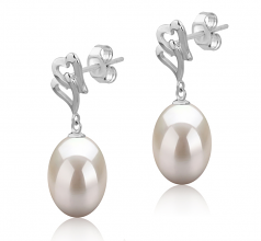 9-10mm di Perle Acqua Dolce Orecchini en Laura Bianco