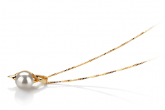 6-7mm Akoya Giapponese Pendente en Dinah Bianco