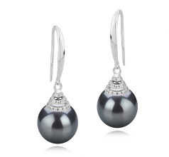 10-11mm Di Tahiti Orecchini en Roxanne Nero