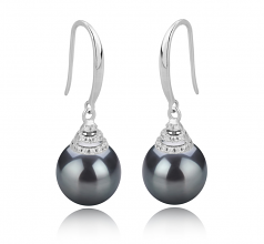 10-11mm Di Tahiti Orecchini en Roxanne Nero