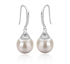 10-11mm di Perle Acqua Dolce Orecchini en Roxanne Bianco