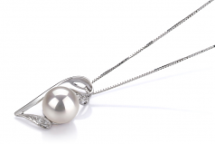 7-8mm Akoya Giapponese Pendente en Carlin Bianco