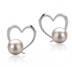 7-8mm di Perle Acqua Dolce Orecchini en Vanessa Bianco