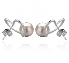 7-8mm di Perle Acqua Dolce Orecchini en Vanessa Bianco