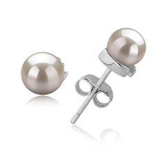 5-6mm di Perle Acqua Dolce Orecchini en Jalena Bianco