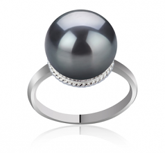 10-11mm Di Tahiti Anello en TINDRA Nero
