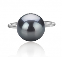 10-11mm Di Tahiti Anello en TINDRA Nero