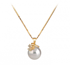 7-8mm Akoya Giapponese Pendente en Luella Bianco