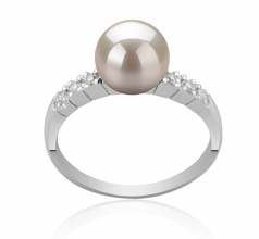7-8mm Akoya Giapponese Anello en Mariana Bianco