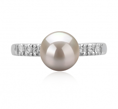 7-8mm Akoya Giapponese Anello en Mariana Bianco