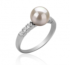 7-8mm Akoya Giapponese Anello en Mariana Bianco