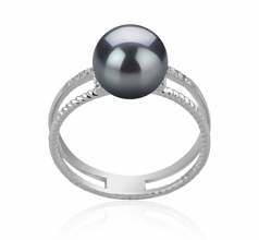 8-9mm Akoya Giapponese Anello en Rahara Nero