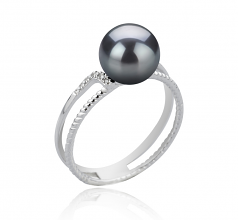 8-9mm Akoya Giapponese Anello en Rahara Nero