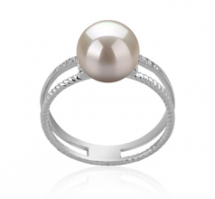 8-9mm Akoya Giapponese Anello en Rahara Bianco