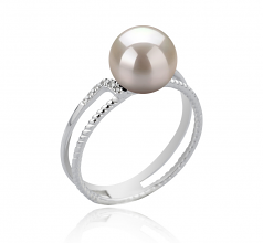 8-9mm Akoya Giapponese Anello en Rahara Bianco