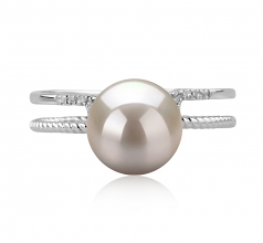 8-9mm Akoya Giapponese Anello en Rahara Bianco
