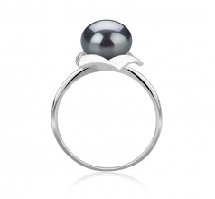 8-9mm di Perle Acqua Dolce Anello en Anais Nero
