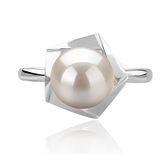 8-9mm di Perle Acqua Dolce Anello en Anais Bianco