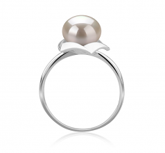8-9mm di Perle Acqua Dolce Anello en Anais Bianco