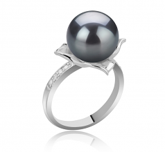 10-11mm Di Tahiti Anello en Billy Nero