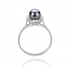 6-7mm di Perle Acqua Dolce Anello en Gioia Nero