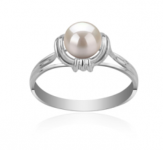 6-7mm di Perle Acqua Dolce Anello en Gioia Bianco