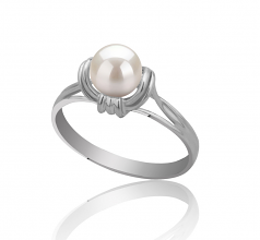 6-7mm di Perle Acqua Dolce Anello en Gioia Bianco