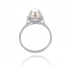 6-7mm di Perle Acqua Dolce Anello en Gioia Bianco