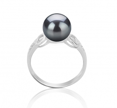 8-9mm di Perle Acqua Dolce Anello en Eunice Nero