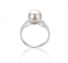 8-9mm di Perle Acqua Dolce Anello en Eunice Bianco