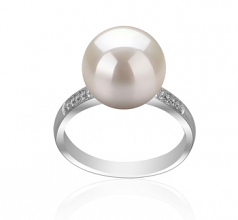10-11mm di Perle Acqua Dolce Anello en Oana Bianco