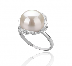 11-12mm di Perle Acqua Dolce Anello en Wendy Bianco