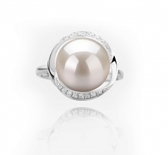 11-12mm di Perle Acqua Dolce Anello en Wendy Bianco