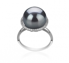 12-13mm Di Tahiti Anello en Yanaka Nero